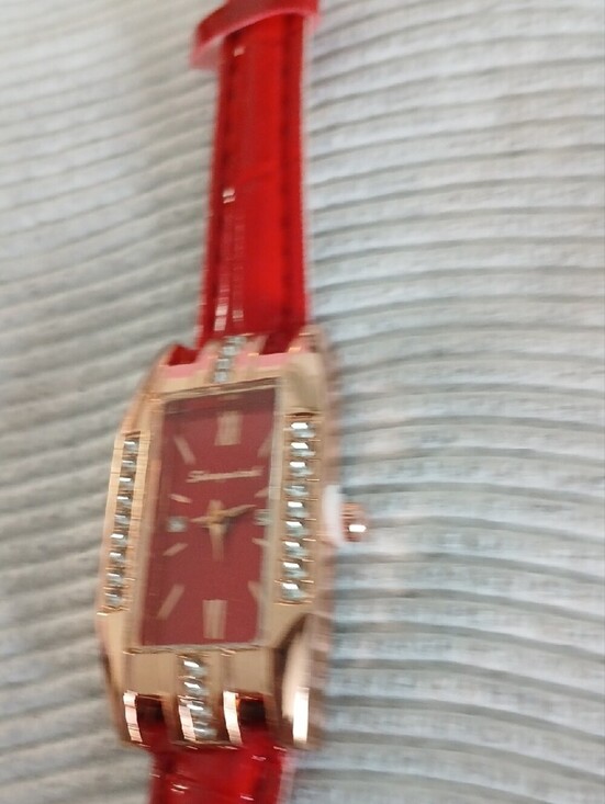 Women’s Red Crystal Accent Wristwatch - Elegant Dress Watch main image 7